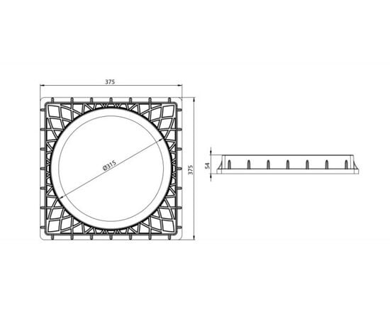 Hatch plastic Torun Plastik Ø315 mm