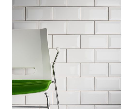 Кафель Ceramicas Vilar Albaro BISELADO WHITE BRILLO 10X20см