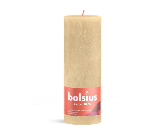 Candle Bolsius beige 190/68 mm