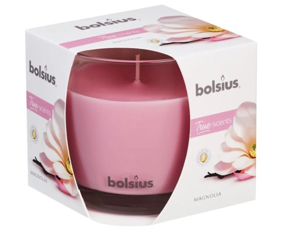 Candle in glass with aroma magnolia scent Bolsius 95/95