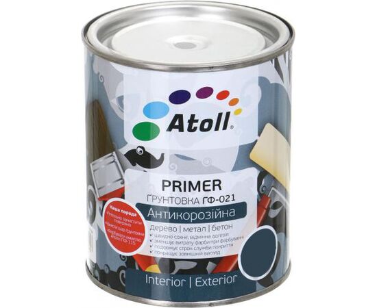 Anticorrosion primer Atoll ГФ-021 0.9 kg white