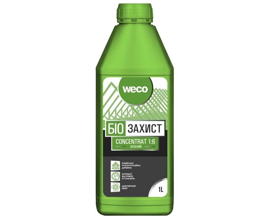 Antiseptic concentrate for wood Weco 1:6 green 1 l