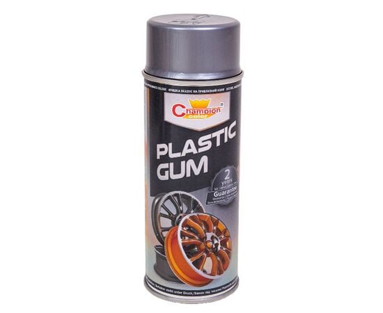 სპრეი საღებავი Champion Plastic Gum RAL 9006 400 მლ ვერცხლისფერი