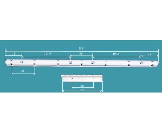 Ceiling dryer Familia 2 m 7 pipes