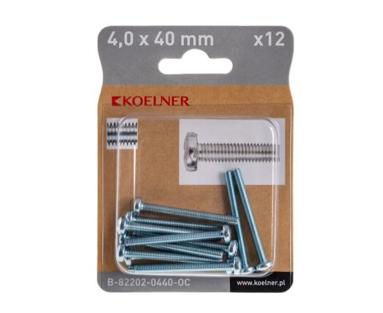 Screw Koelner 4x40 mm 12 pcs B-82202-0440-OC