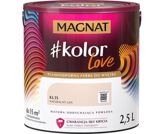 საღებავი ინტერიერის Magnat Kolor Love 2.5 ლ KL35 ნატურალური სელი