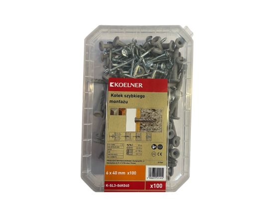 Dowel nail with collar Koelner 6x40 mm 100 pcs K-SL3-06K040