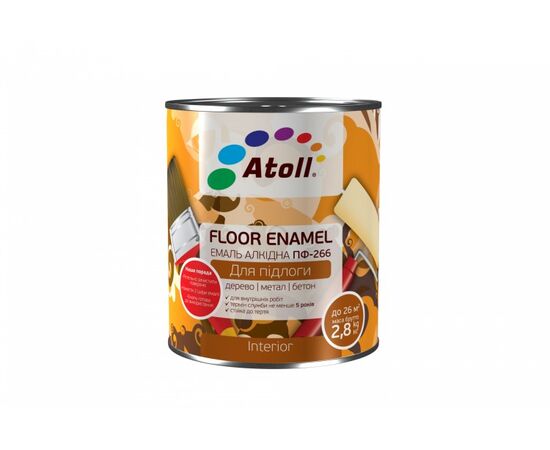 Enamel for floor Atoll PF 226 Floor enamel red brown glossy 2,8 kg