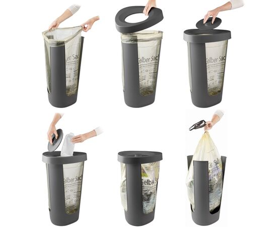 Trash can Rotho 50L FABU anthracite