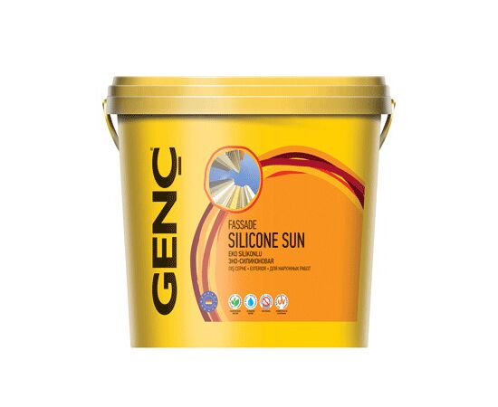 ექსტერიერის საღებავი სილიკონის Genc Silicone Sun 2.5 ლ