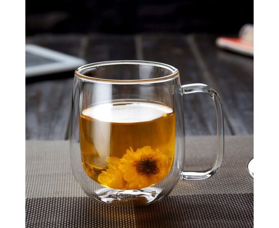 Cup of tea double glass DONGFANG 350ml AL-MH-195