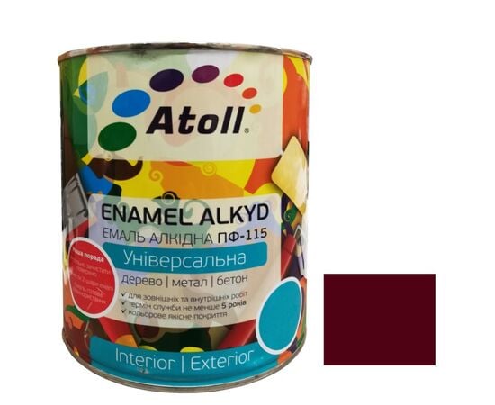 Enamel alkyd Universal ATOLL ПФ-115 cherry 2.6 Kg