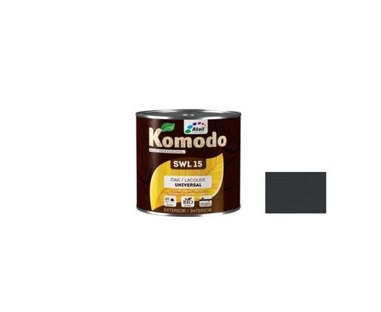 Varnish wood stone and metal Komodo Universal SWL 15 ebony 2 l