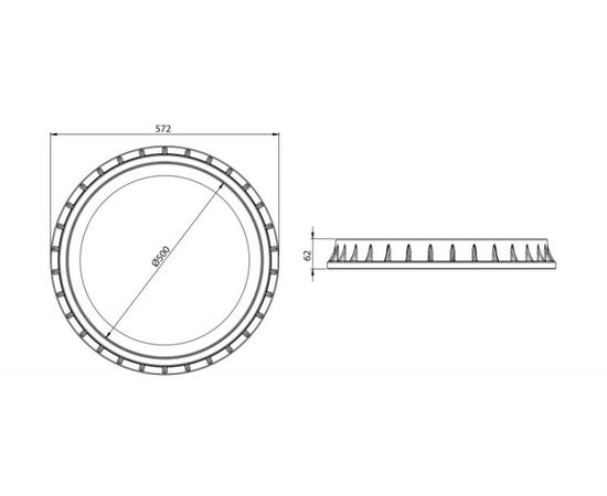 Hatch plastic lattice with lock Torun Plastik Ø500 mm