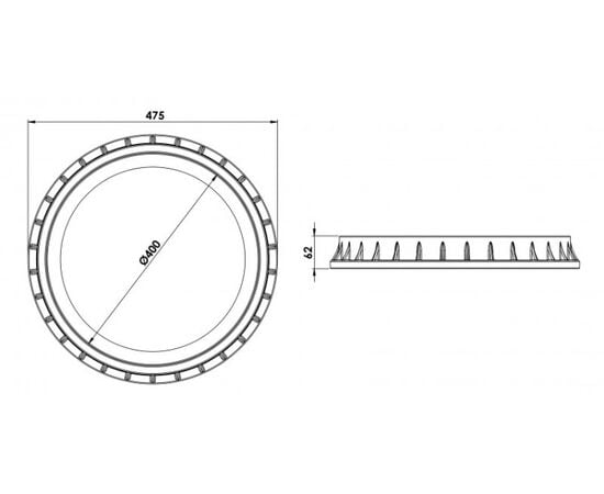 Hatch plastic round Torun Plastik Ø400 mm