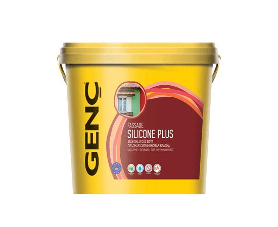 ექსტერიერის საღებავი სილიკონის Genc Silicone Plus 7.5 ლ