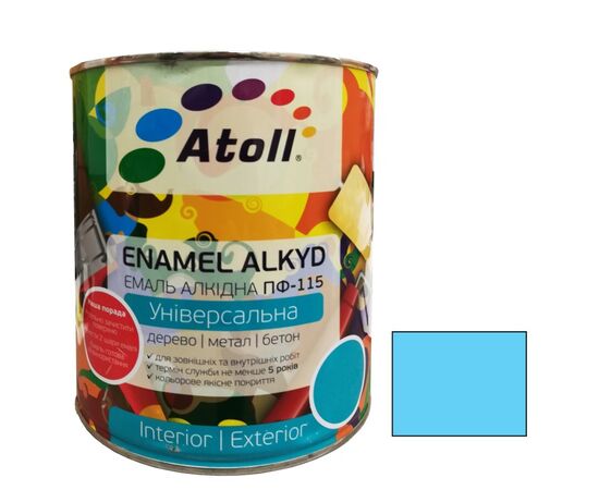 Enamel alkyd Universal ATOLL ПФ-115 light-blue 2.6 Kg