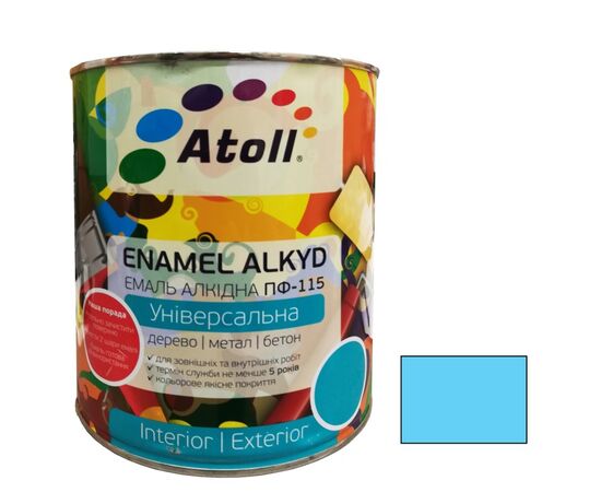 Enamel alkyd Universal ATOLL ПФ-115 light-blue 0.8 kg