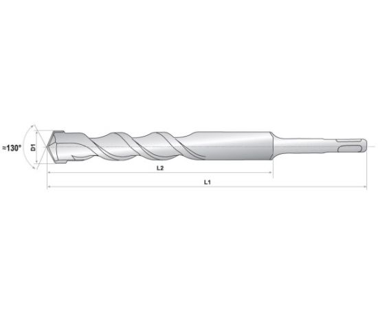 ბურღი ბეტონის RAIDER SDS-plus Cross Head 14x150/210 მმ (153674)