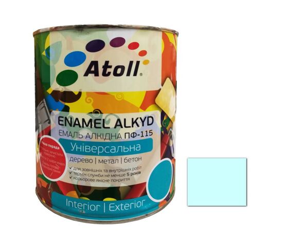 Enamel alkyd Universal ATOLL ПФ-115 light turquoise 0.8 Kg