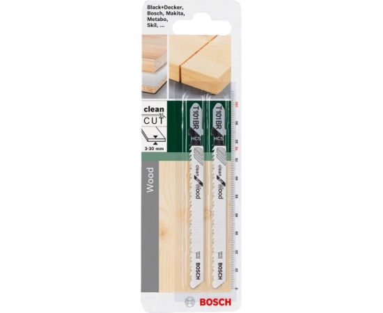 პირი ბეწვახერხის ხისთვის Bosch T 101 BR 100 მმ 2 ც (2609256724)