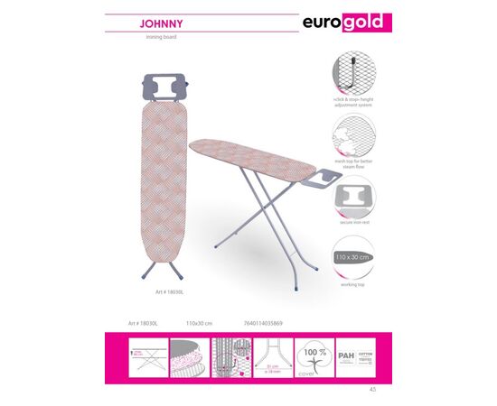 Ironing board EuroGold Johnny 18030L