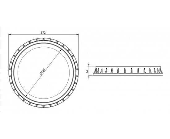 Люк пластиковый круглый Torun Plastik Ø500 mm