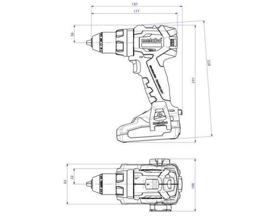 აკუმულატორის დრელი-სახრახნისი Metabo BS 18 LT BL 18V (602325550)