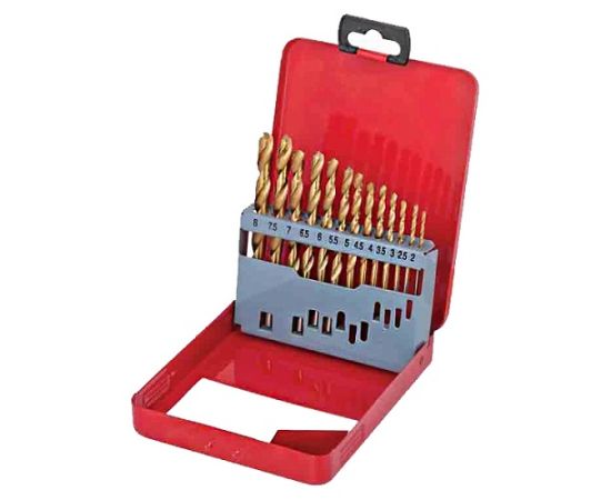 Set of drills for metal Raider HSS + TIN 157107 2-8 mm 13 pcs