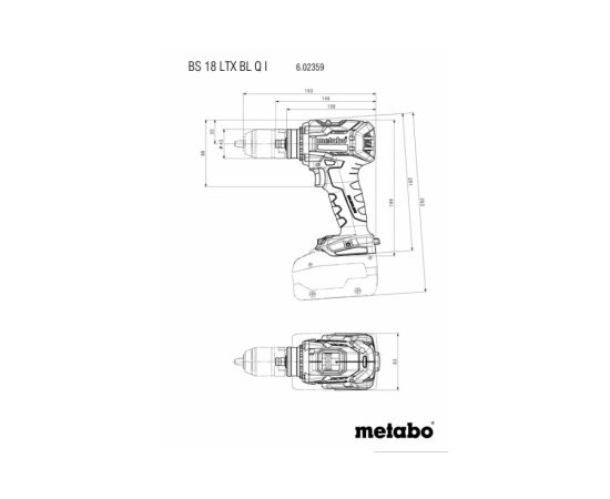 Drill-driver Battary-powered  Metabo BS 18 LTX BL Q I