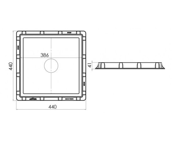 Hatch plastic square   Torun Plastik 40x40 cm