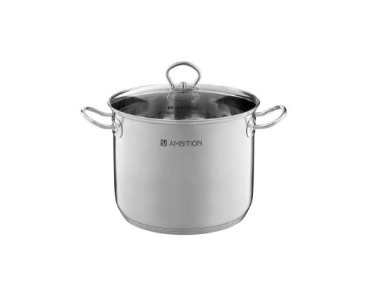 Pot with glass lid Ambition Acero 60827 30cm 16l