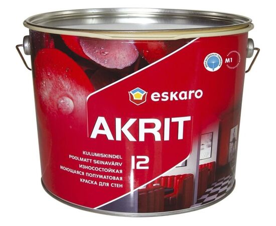 Краска износостойкая моющаяся Eskaro Akrit 12 9.5 л