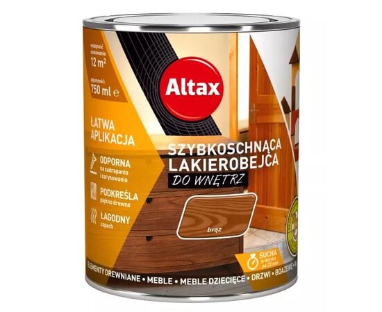 Coloured varnish for interior Altax brown 750 ml