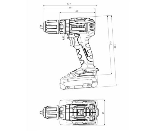 Cordless impact drill-screwdriver Metabo SB 18 L BL 18V (602331500)