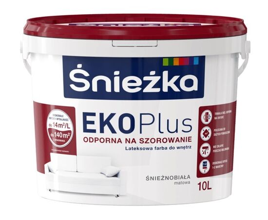 საღებავი ინტერიერის Sniezka Eko Plus 10 ლ თეთრი