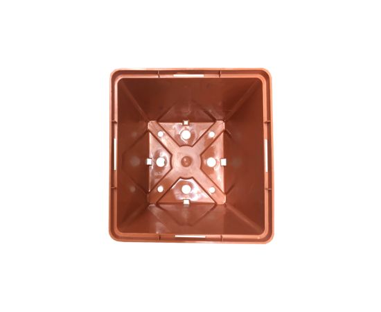 Plastic pot Aleana 13x13 cm terracotta