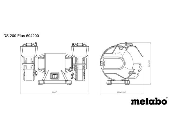 Bench grinder double Metabo DS 200 Plus 600W