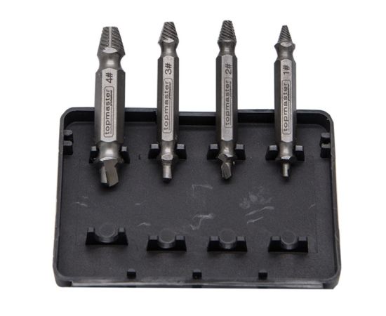 Screw extractors kit Topmaster 339701 4 pcs