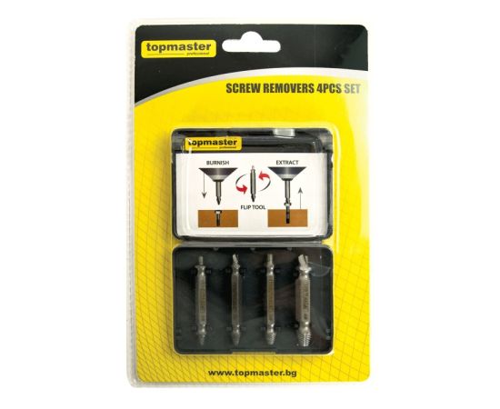 Screw extractors kit Topmaster 339701 4 pcs