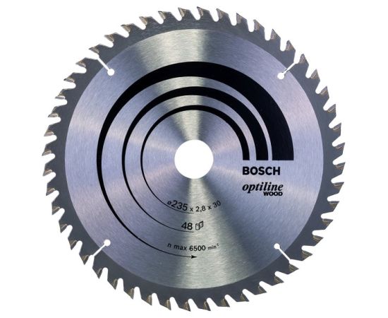 ცირკულარული დისკი Bosch Optiline Wood 235x2.8x30/25 მმ 48