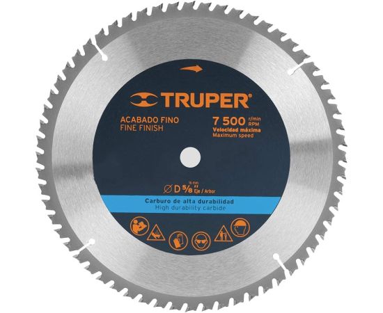 Wood cutting saw disc Truper ST-1080 254 mm