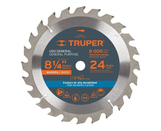 Wood cutting saw disc Truper ST-824 210 mm