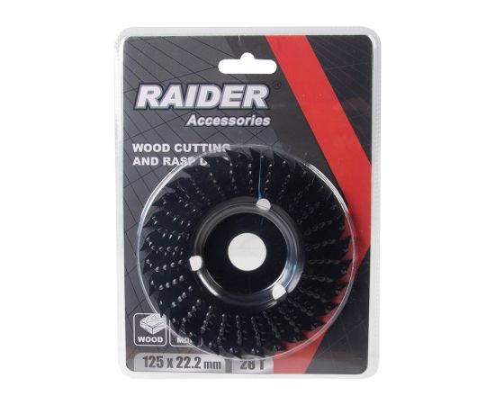 ხის საჭრელი დისკო Raider 125x22.2