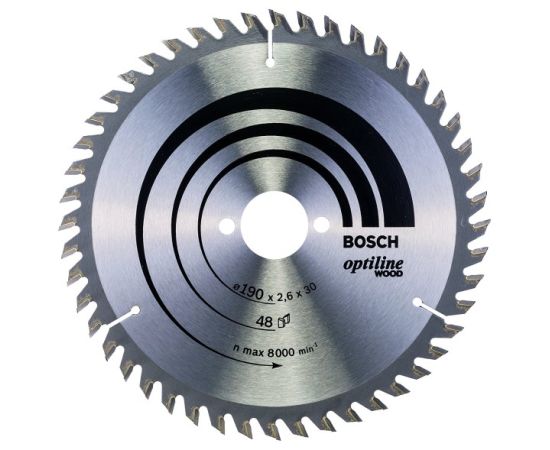 ცირკულარული დისკი Bosch Optiline Wood 190x2.6x30 მმ 48