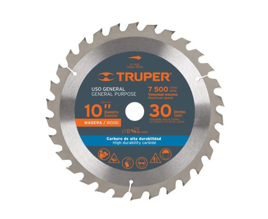 Wood cutting saw disc Truper ST-1030 254 mm