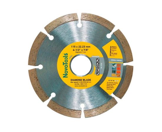 Diamond blade NovoAbrasive Standard DBS115/S 115x7x22.23 mm