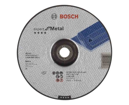 Cutting disc convex for metal Bosch Expert for Metal 230x2.5x22.23 mm