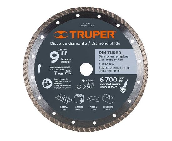 Алмазный диск Truper Turbo DID-290 230 мм