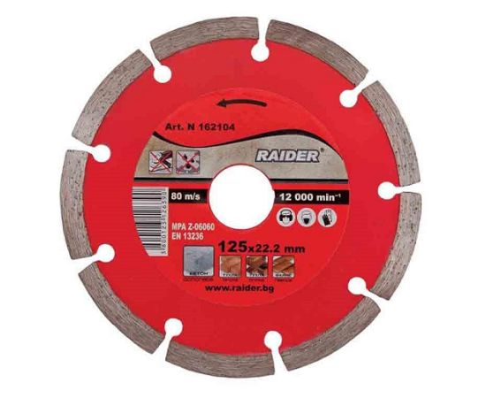 Diamond blade Raider RD-DD02 125X22.2 mm dry cutting